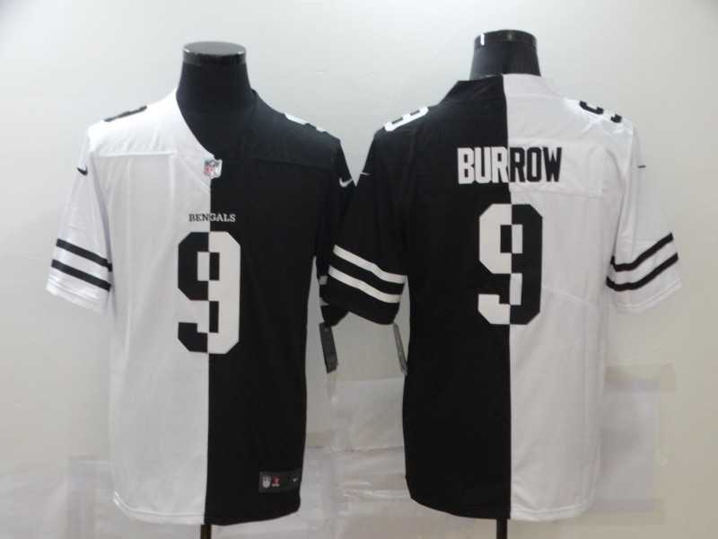 Nike Bengals 9 Joe Burrow Black And White Split Vapor Untouchable Limited Jersey Dzhi,We sell and wholesale Nike Bengals 9 Joe Burrow Black And White Split Vapor Untouchable Limited Jersey Dzhi on line form chian!